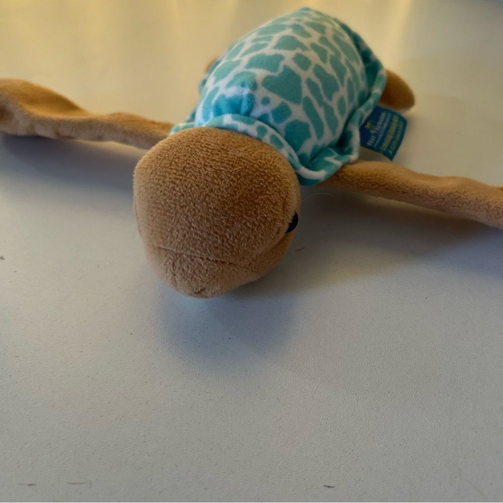 Snap Bracelet Plush Sea Turtle – Teal & Brown Soft Stuffed Animal